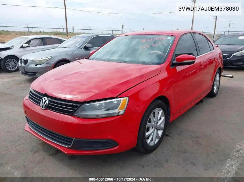 2014 Volkswagen Jetta 1.8T Se VIN: 3VWD17AJ0EM378030 Lot: 40612066