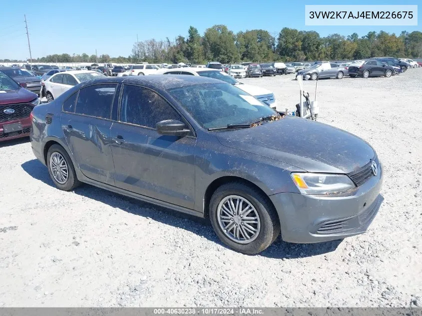 2014 Volkswagen Jetta S VIN: 3VW2K7AJ4EM226675 Lot: 40630238