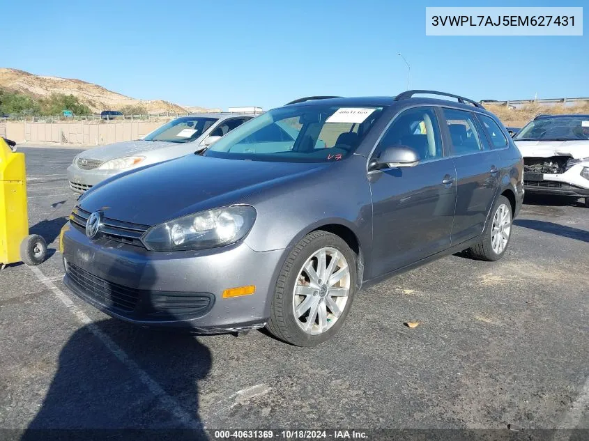 2014 Volkswagen Jetta Sportwagen 2.0L Tdi VIN: 3VWPL7AJ5EM627431 Lot: 40631369