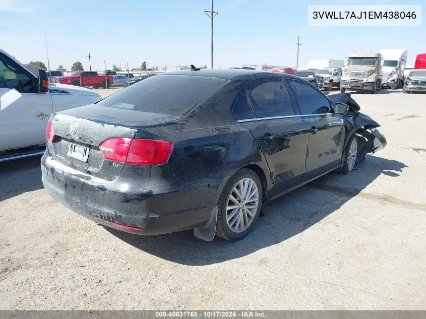 2014 Volkswagen Jetta 2.0L Tdi VIN: 3VWLL7AJ1EM438046 Lot: 40631765