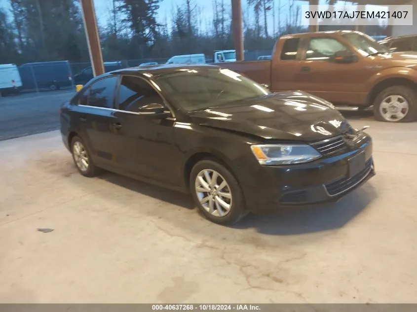 2014 Volkswagen Jetta 1.8T Se VIN: 3VWD17AJ7EM421407 Lot: 40637268