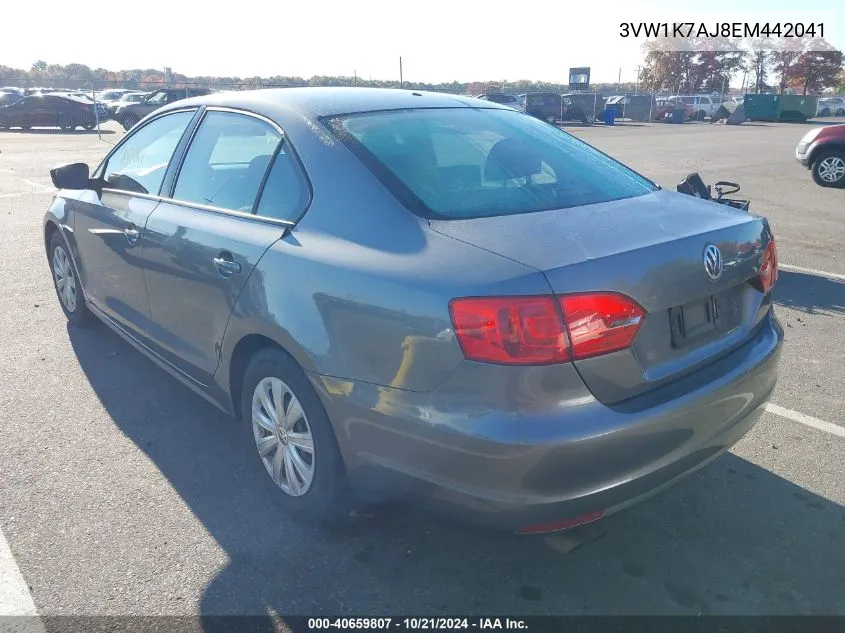 2014 Volkswagen Jetta 2.0L S VIN: 3VW1K7AJ8EM442041 Lot: 40659807