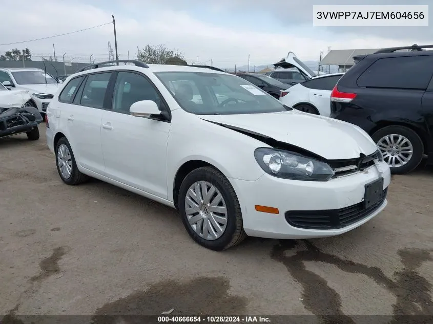 2014 Volkswagen Jetta Sportwagen 2.5L S/2.5L Se VIN: 3VWPP7AJ7EM604656 Lot: 40666654