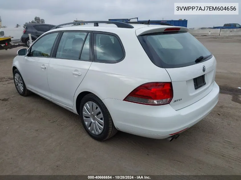 2014 Volkswagen Jetta Sportwagen 2.5L S/2.5L Se VIN: 3VWPP7AJ7EM604656 Lot: 40666654