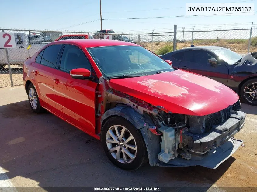 2014 Volkswagen Jetta 1.8T Se VIN: 3VWD17AJ2EM265132 Lot: 40667738