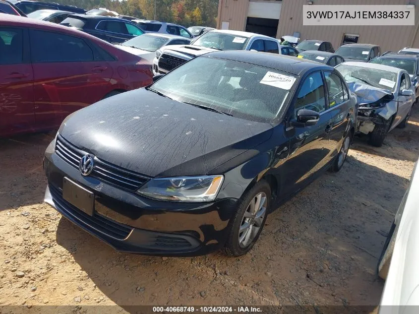 2014 Volkswagen Jetta Se VIN: 3VWD17AJ1EM384337 Lot: 40668749