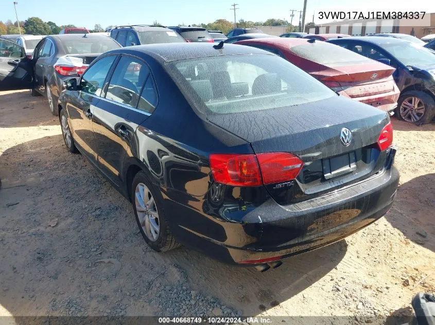 2014 Volkswagen Jetta Se VIN: 3VWD17AJ1EM384337 Lot: 40668749