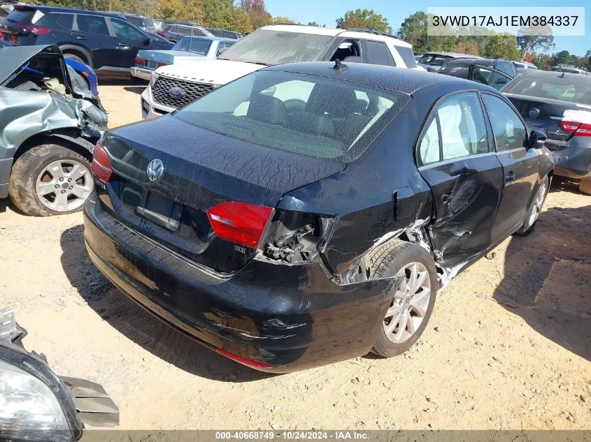 2014 Volkswagen Jetta Se VIN: 3VWD17AJ1EM384337 Lot: 40668749