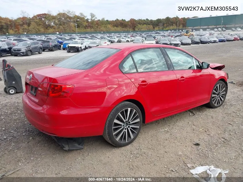 2014 Volkswagen Jetta 2.0L S VIN: 3VW2K7AJXEM305543 Lot: 40677640