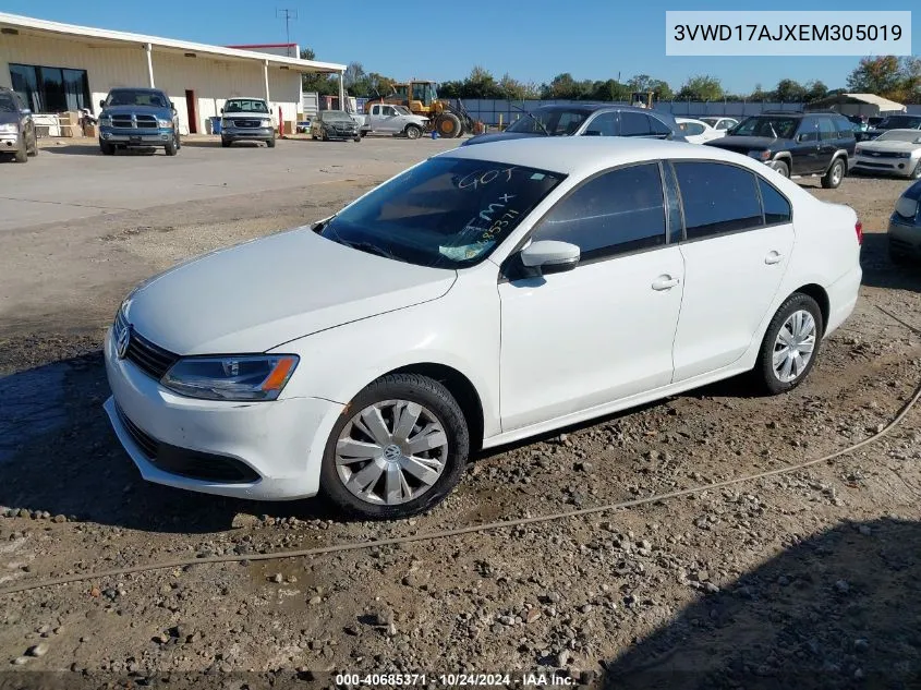 2014 Volkswagen Jetta 1.8T Se VIN: 3VWD17AJXEM305019 Lot: 40685371