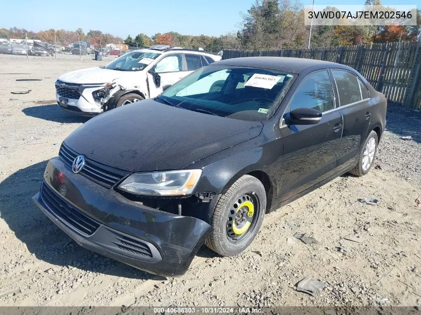 2014 Volkswagen Jetta 1.8T Se VIN: 3VWD07AJ7EM202546 Lot: 40686303