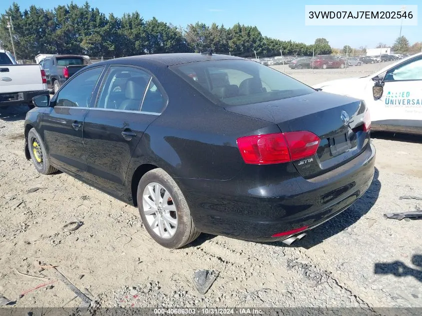 2014 Volkswagen Jetta 1.8T Se VIN: 3VWD07AJ7EM202546 Lot: 40686303