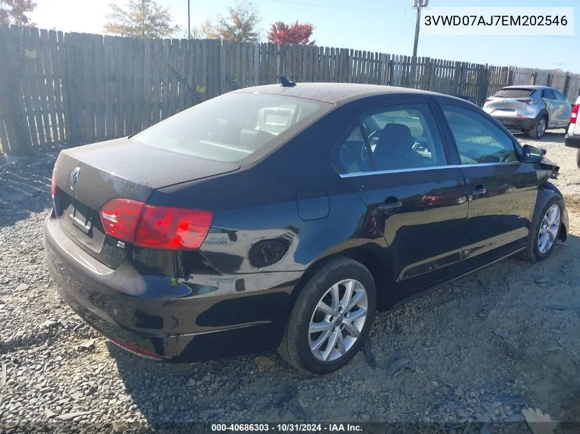 2014 Volkswagen Jetta 1.8T Se VIN: 3VWD07AJ7EM202546 Lot: 40686303