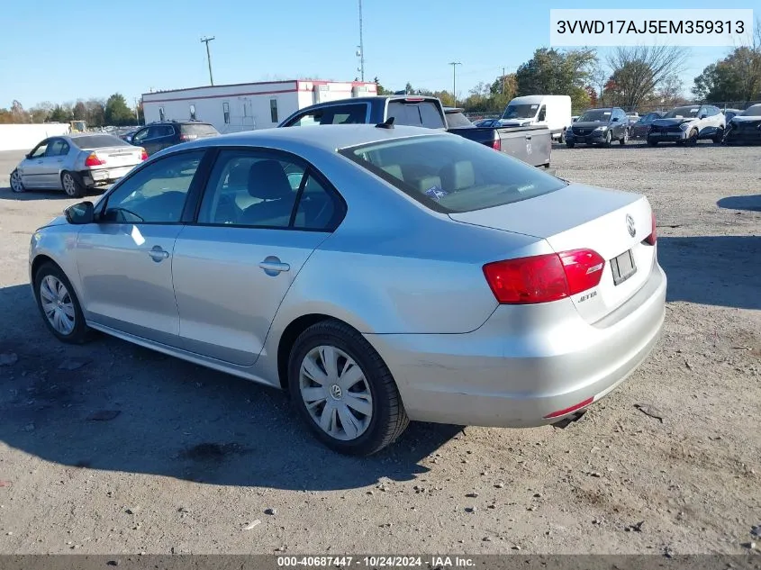 2014 Volkswagen Jetta 1.8T Se VIN: 3VWD17AJ5EM359313 Lot: 40687447