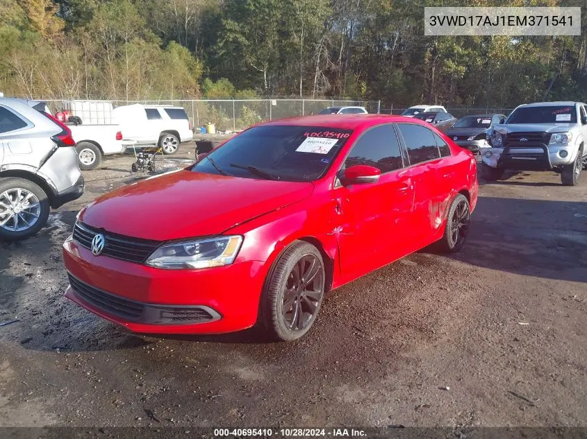 2014 Volkswagen Jetta 1.8T Se VIN: 3VWD17AJ1EM371541 Lot: 40695410