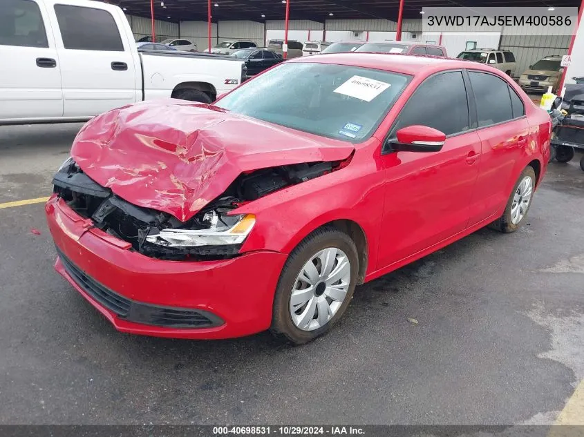 2014 Volkswagen Jetta 1.8T Se VIN: 3VWD17AJ5EM400586 Lot: 40698531