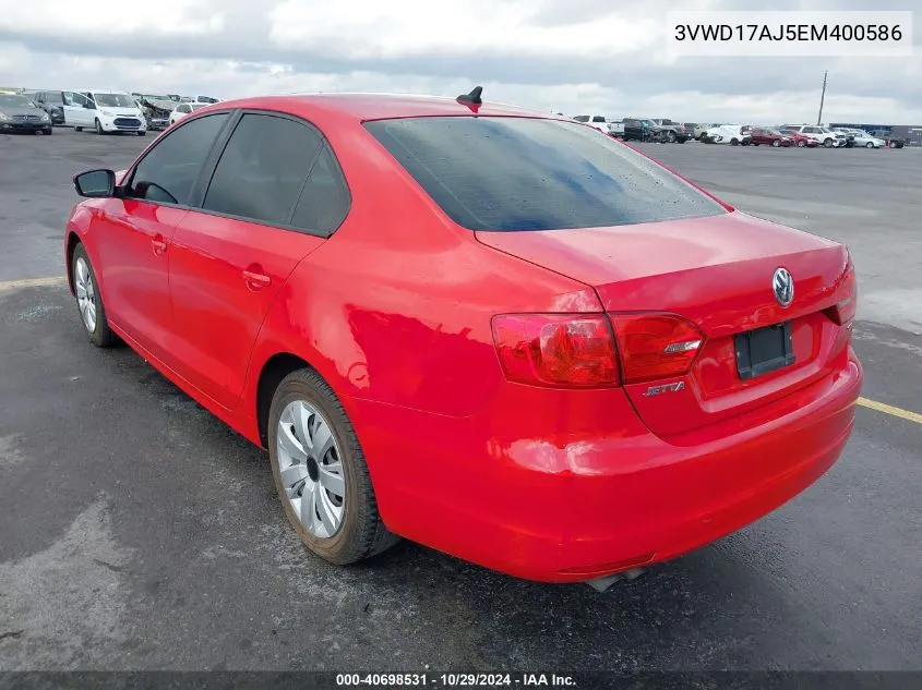 2014 Volkswagen Jetta 1.8T Se VIN: 3VWD17AJ5EM400586 Lot: 40698531