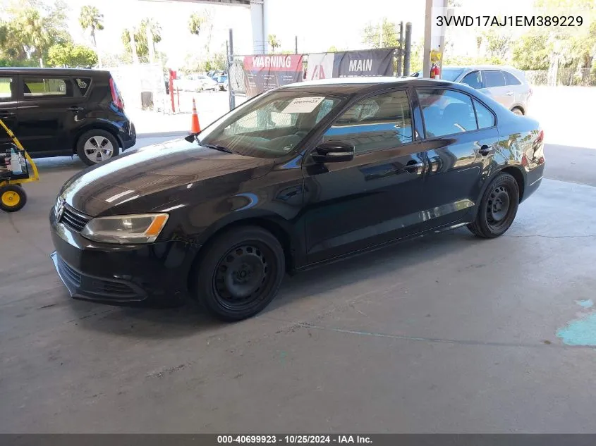 2014 Volkswagen Jetta 1.8T Se VIN: 3VWD17AJ1EM389229 Lot: 40699923