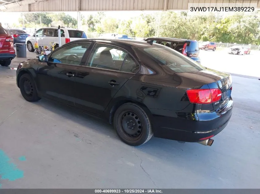 2014 Volkswagen Jetta 1.8T Se VIN: 3VWD17AJ1EM389229 Lot: 40699923