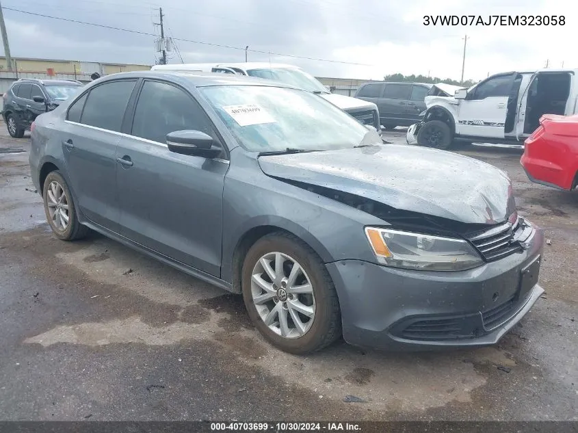 2014 Volkswagen Jetta 1.8T Se VIN: 3VWD07AJ7EM323058 Lot: 40703699