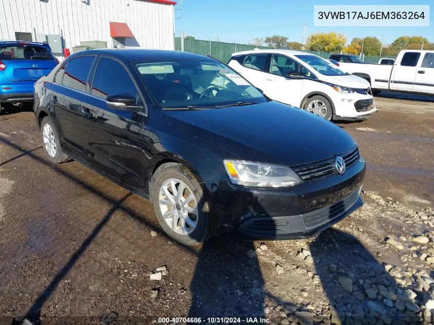 2014 Volkswagen Jetta 1.8T Se VIN: 3VWB17AJ6EM363264 Lot: 40704686