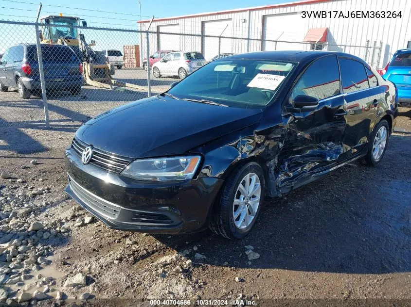 2014 Volkswagen Jetta 1.8T Se VIN: 3VWB17AJ6EM363264 Lot: 40704686