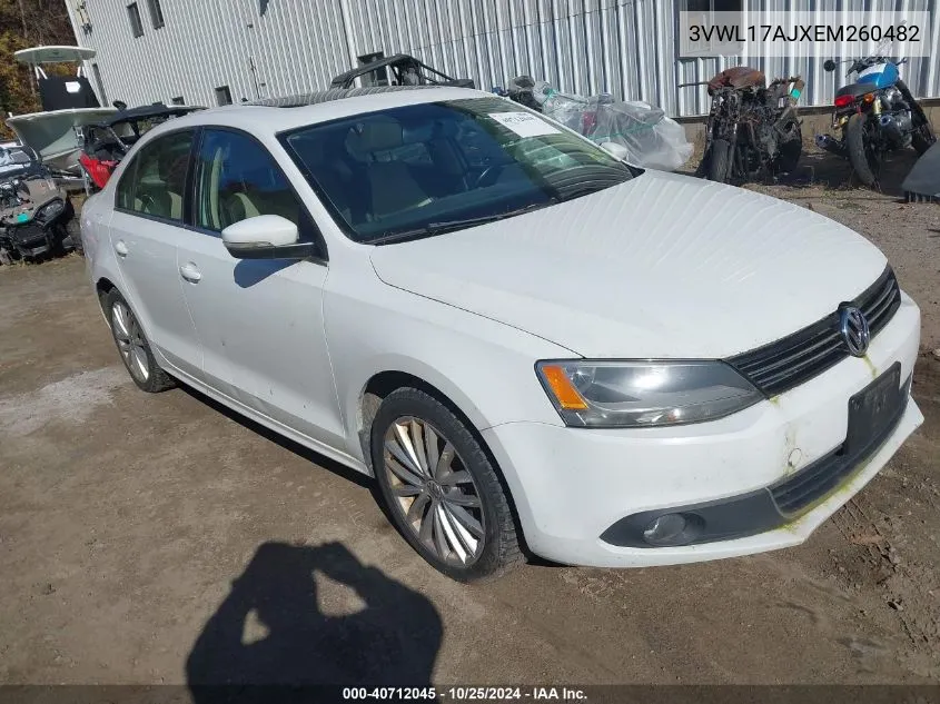 2014 Volkswagen Jetta 1.8T Sel VIN: 3VWL17AJXEM260482 Lot: 40712045