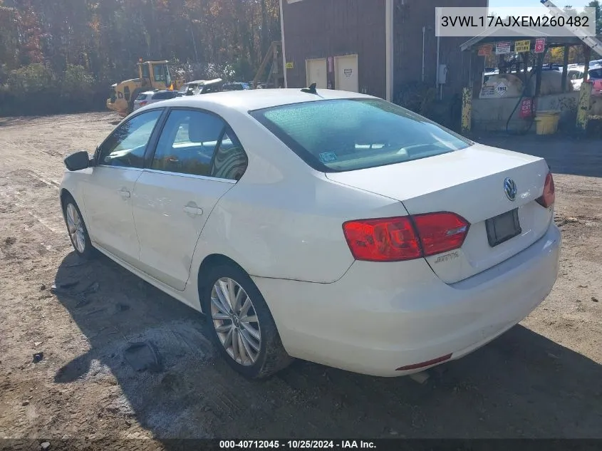 2014 Volkswagen Jetta 1.8T Sel VIN: 3VWL17AJXEM260482 Lot: 40712045