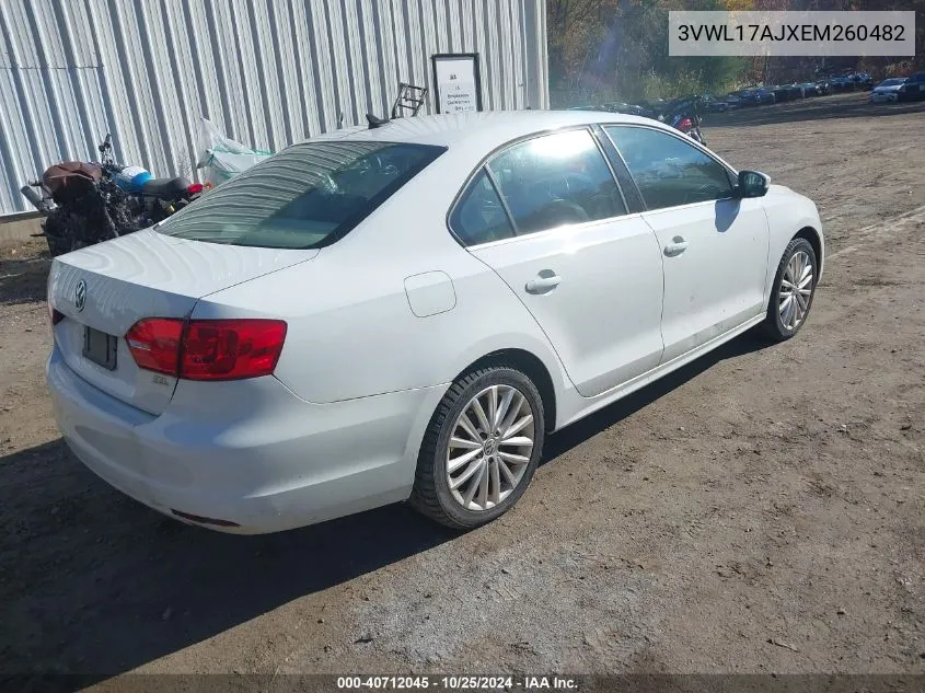 2014 Volkswagen Jetta 1.8T Sel VIN: 3VWL17AJXEM260482 Lot: 40712045