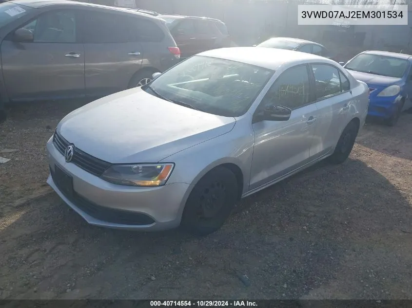 2014 Volkswagen Jetta 1.8T Se VIN: 3VWD07AJ2EM301534 Lot: 40714554