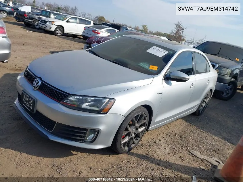 2014 Volkswagen Jetta Gli Edition 30 W/Nav VIN: 3VW4T7AJ9EM314742 Lot: 40716642