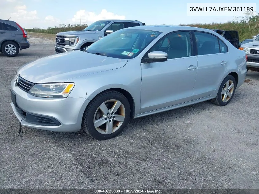 2014 Volkswagen Jetta 2.0L Tdi VIN: 3VWLL7AJXEM361189 Lot: 40725839