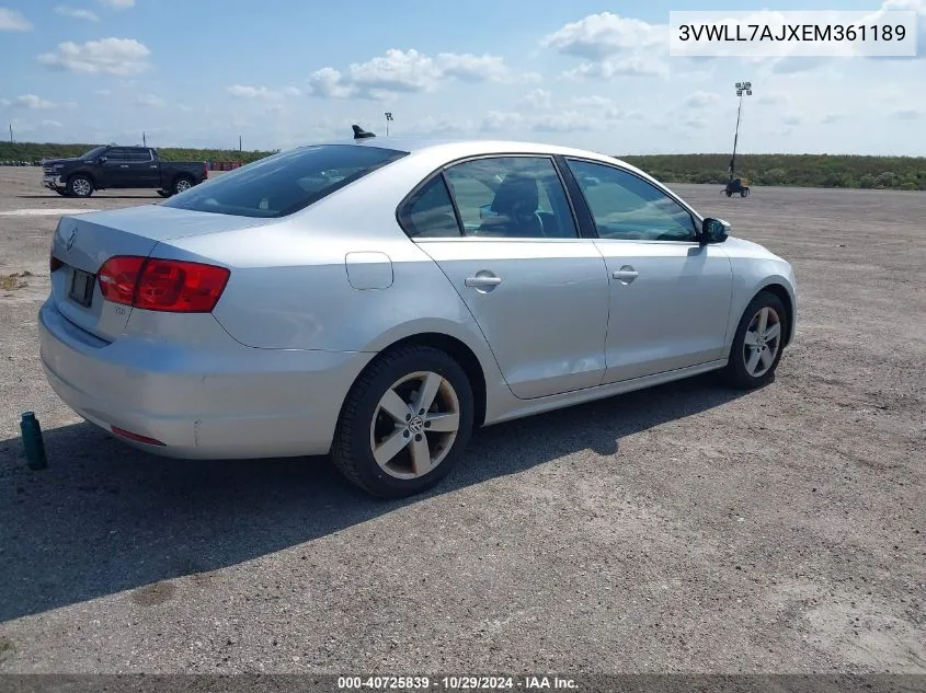 2014 Volkswagen Jetta 2.0L Tdi VIN: 3VWLL7AJXEM361189 Lot: 40725839