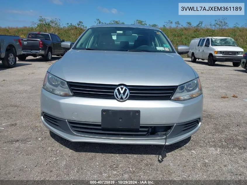 2014 Volkswagen Jetta 2.0L Tdi VIN: 3VWLL7AJXEM361189 Lot: 40725839