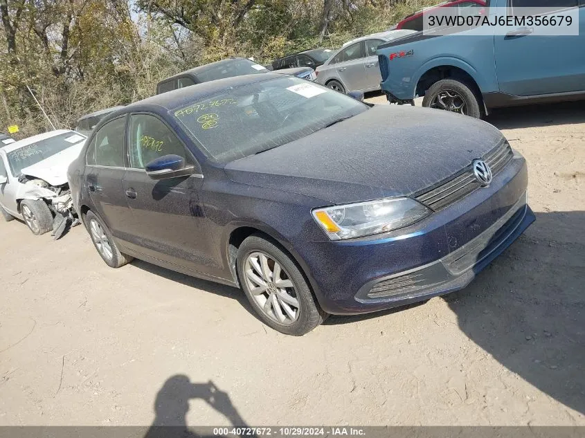 2014 Volkswagen Jetta 1.8T Se VIN: 3VWD07AJ6EM356679 Lot: 40727672