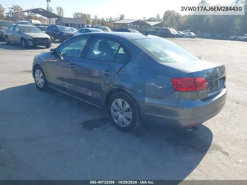 2014 Volkswagen Jetta 1.8T Se VIN: 3VWD17AJ6EM284430 Lot: 40732359