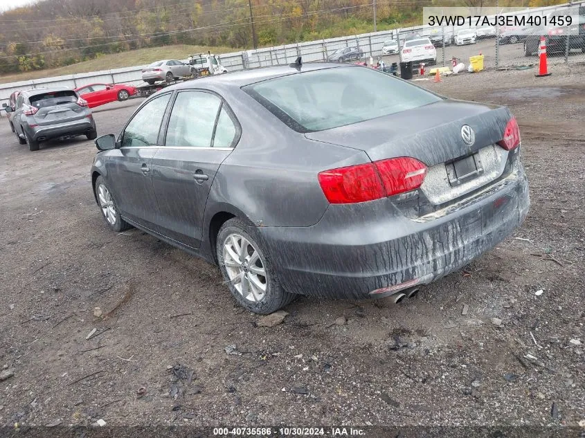 2014 Volkswagen Jetta 1.8T Se VIN: 3VWD17AJ3EM401459 Lot: 40735586