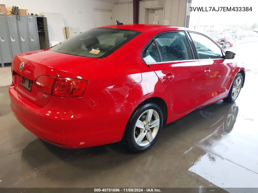 2014 Volkswagen Jetta 2.0L Tdi VIN: 3VWLL7AJ7EM433384 Lot: 40751696