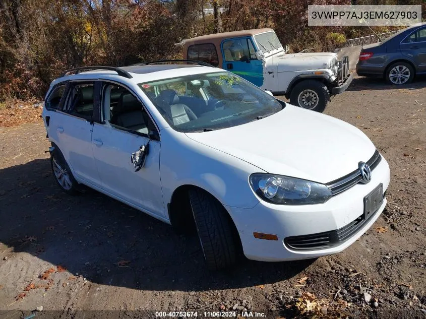 2014 Volkswagen Jetta Sportwagen 2.5L Se VIN: 3VWPP7AJ3EM627903 Lot: 40753674