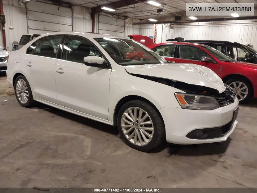 2014 Volkswagen Jetta 2.0L Tdi VIN: 3VWLL7AJ2EM433888 Lot: 40771482