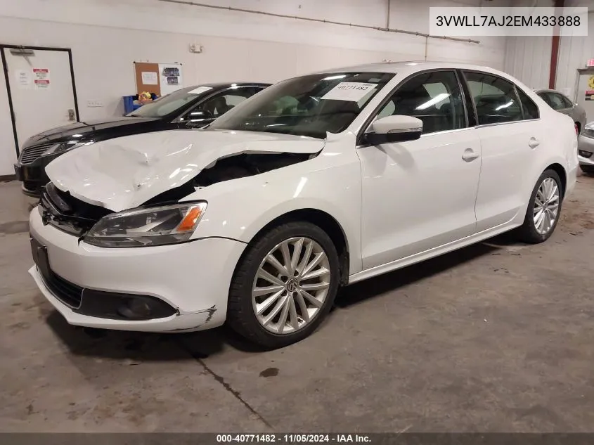 2014 Volkswagen Jetta 2.0L Tdi VIN: 3VWLL7AJ2EM433888 Lot: 40771482