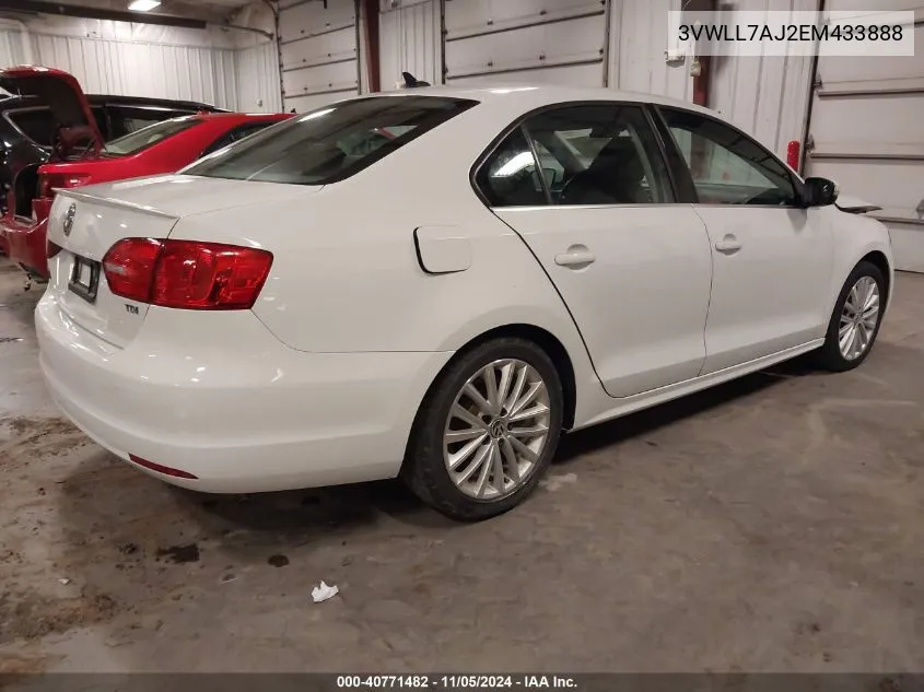 2014 Volkswagen Jetta 2.0L Tdi VIN: 3VWLL7AJ2EM433888 Lot: 40771482