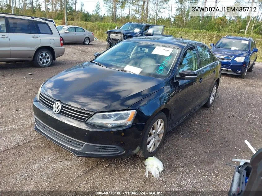 2014 Volkswagen Jetta 1.8T Se VIN: 3VWD07AJ1EM435712 Lot: 40779186