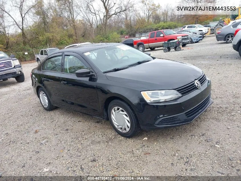 3VW2K7AJ1EM443553 2014 Volkswagen Jetta 2.0L S