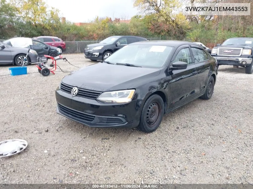 3VW2K7AJ1EM443553 2014 Volkswagen Jetta 2.0L S