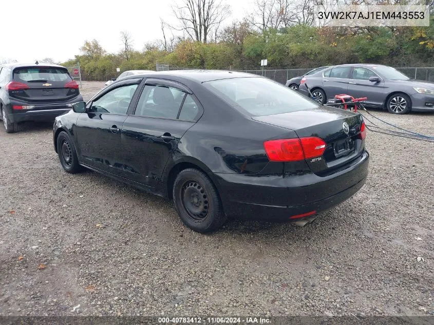 3VW2K7AJ1EM443553 2014 Volkswagen Jetta 2.0L S