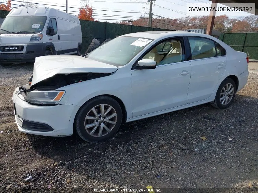 2014 Volkswagen Jetta 1.8T Se VIN: 3VWD17AJ0EM325392 Lot: 40786078