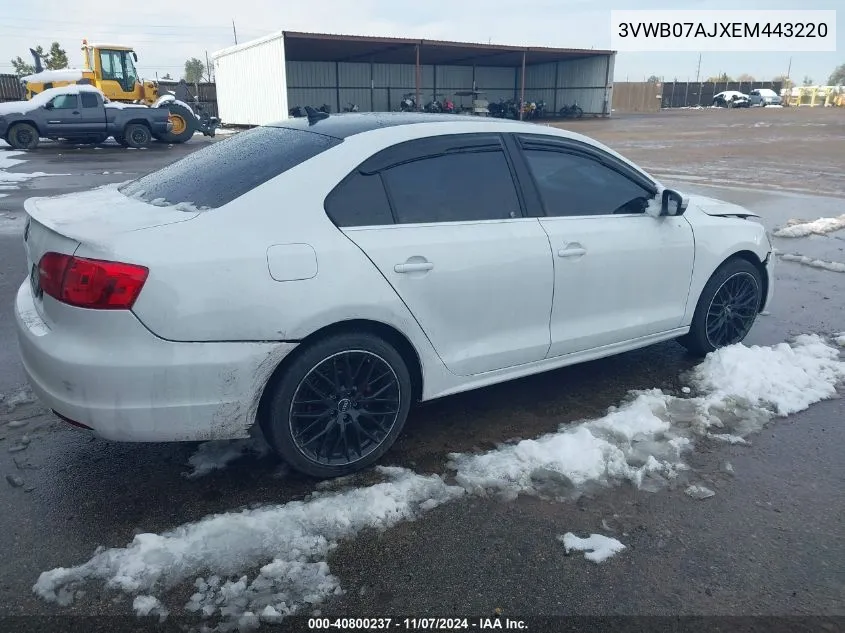 2014 Volkswagen Jetta 1.8T Se VIN: 3VWB07AJXEM443220 Lot: 40800237