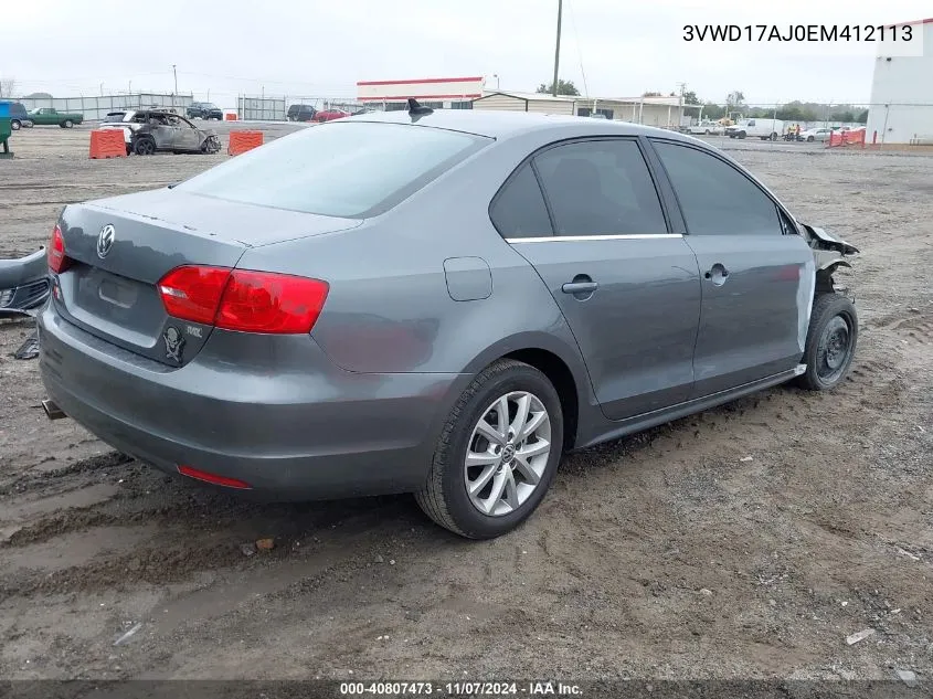 2014 Volkswagen Jetta 1.8T Se VIN: 3VWD17AJ0EM412113 Lot: 40807473