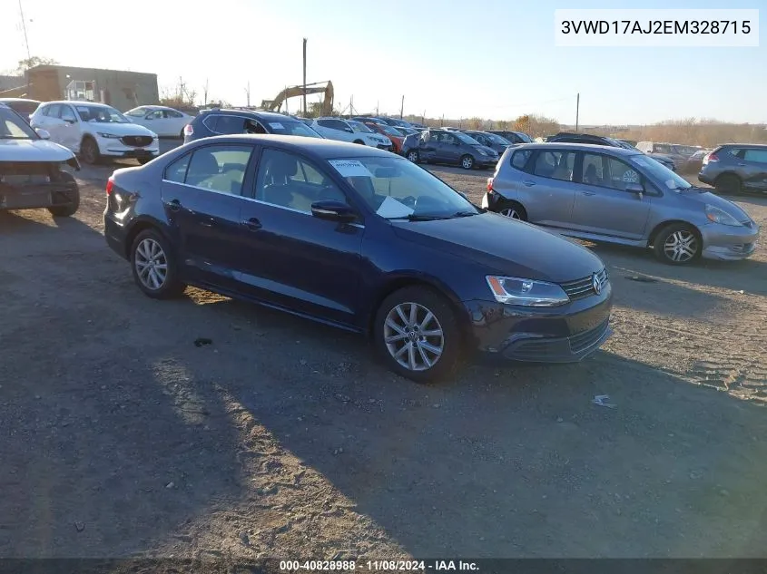 2014 Volkswagen Jetta 1.8T Se VIN: 3VWD17AJ2EM328715 Lot: 40828988